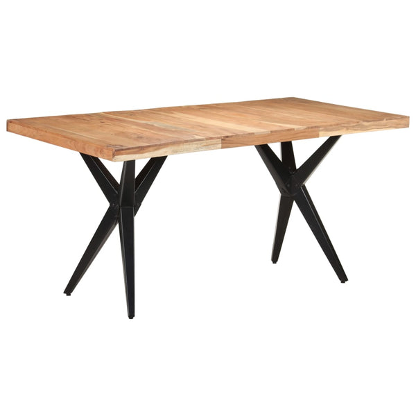 Mesa de jantar 160x80x76 cm madeira de acácia maciça
