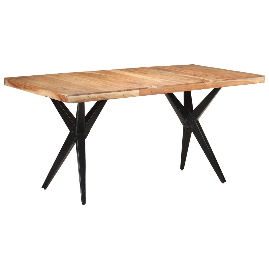 Mesa de jantar 160x80x76 cm madeira de acácia maciça