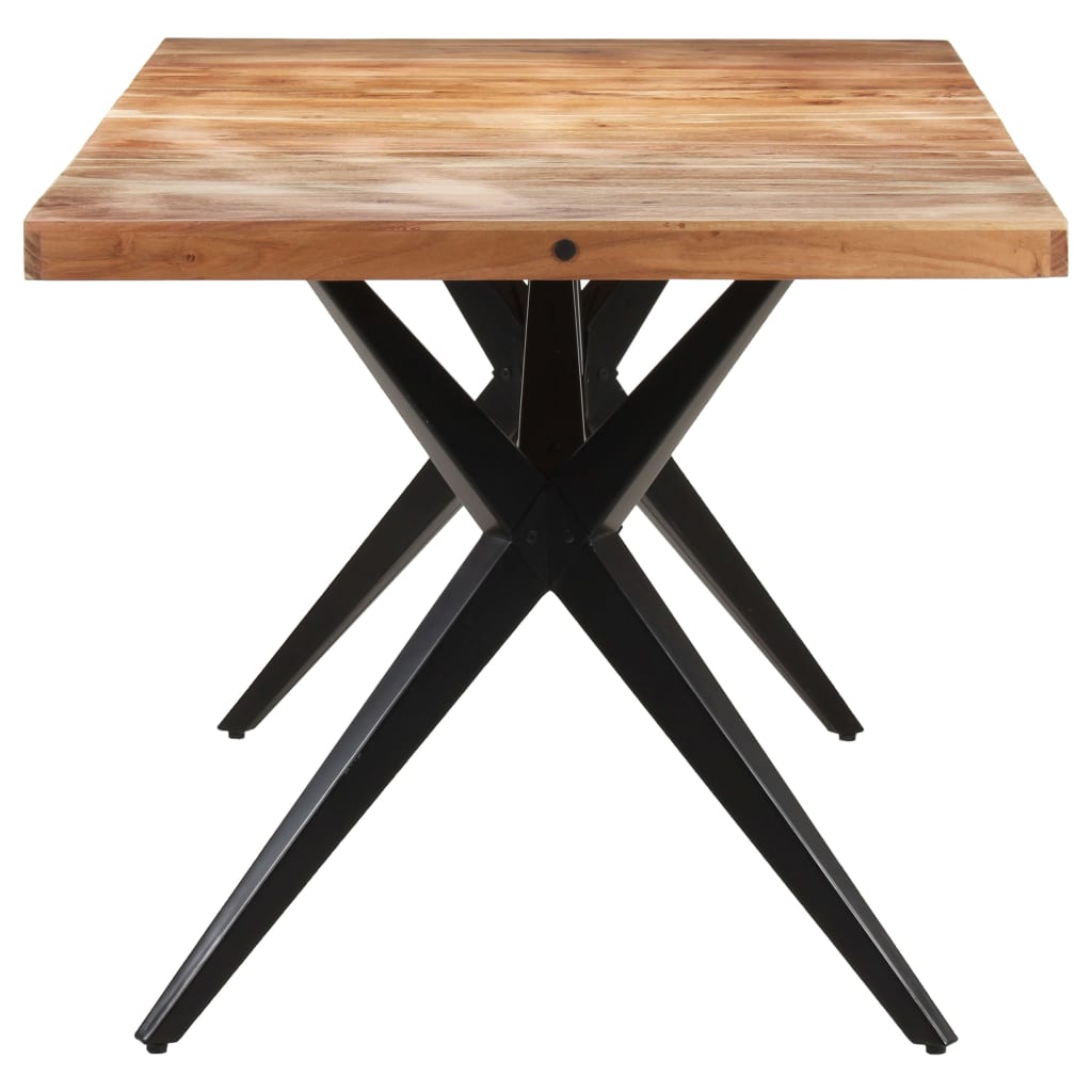 Mesa de jantar 160x80x76 cm madeira de acácia maciça