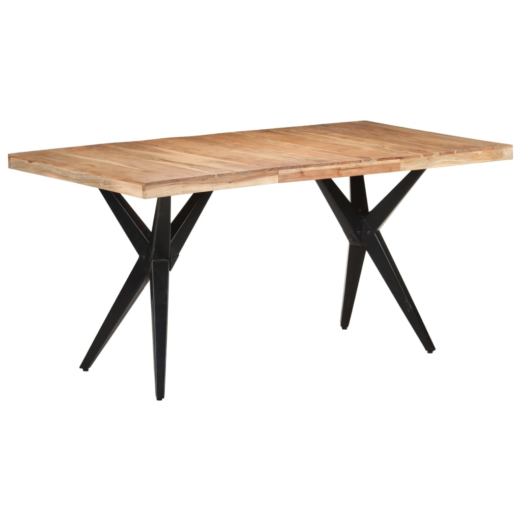 Mesa de jantar 160x80x76 cm madeira de acácia maciça