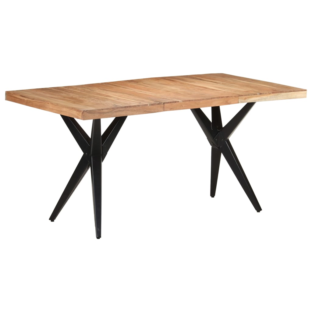 Mesa de jantar 160x80x76 cm madeira de acácia maciça