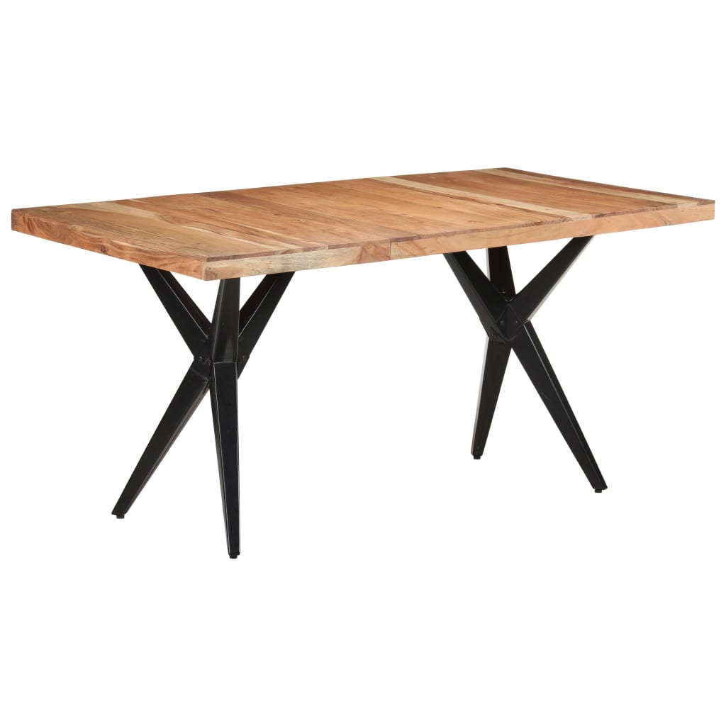 Mesa de jantar 160x80x76 cm madeira de acácia maciça
