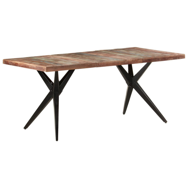 Mesa de jantar 180x90x76 cm madeira recuperada maciça