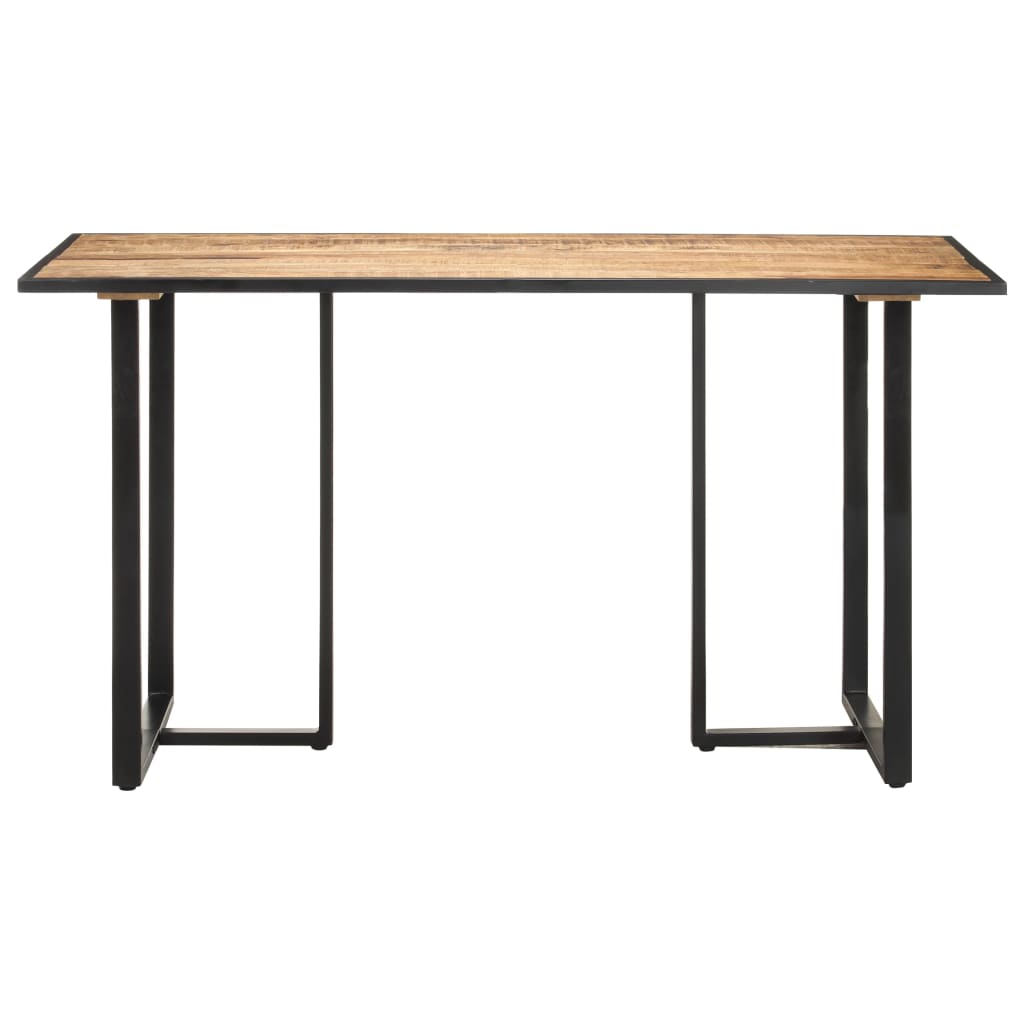 Mesa de jantar 140 cm madeira de mangueira áspera