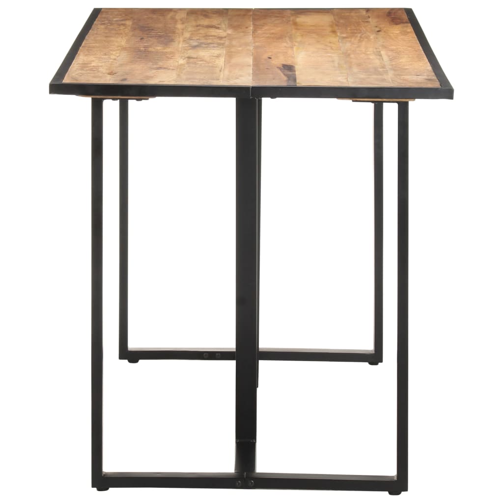 Mesa de jantar 140 cm madeira de mangueira áspera