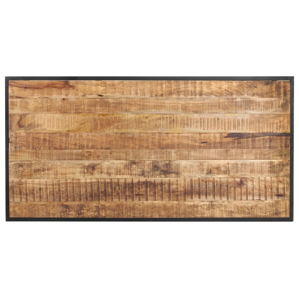 Mesa de jantar 140 cm madeira de mangueira áspera