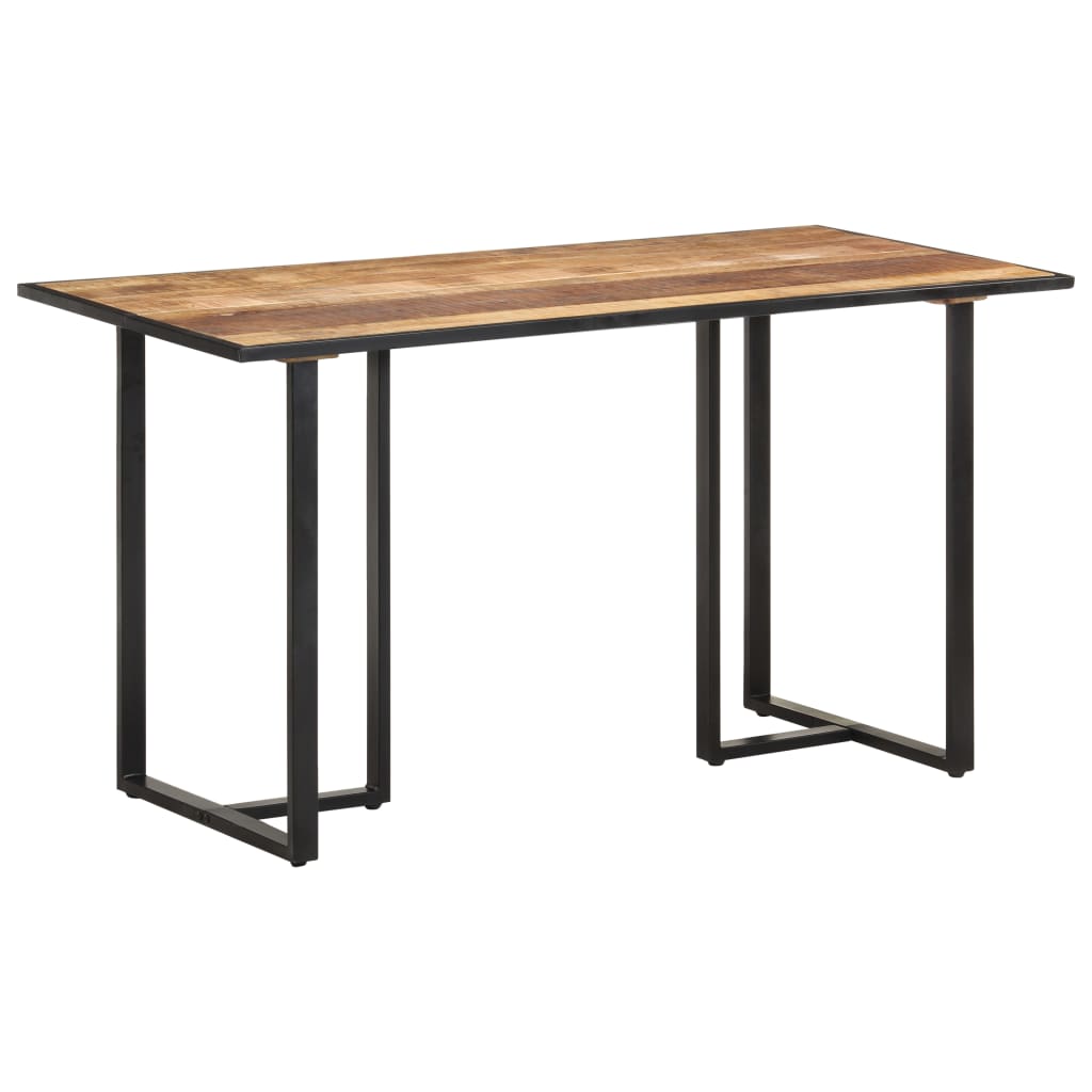 Mesa de jantar 140 cm madeira de mangueira áspera