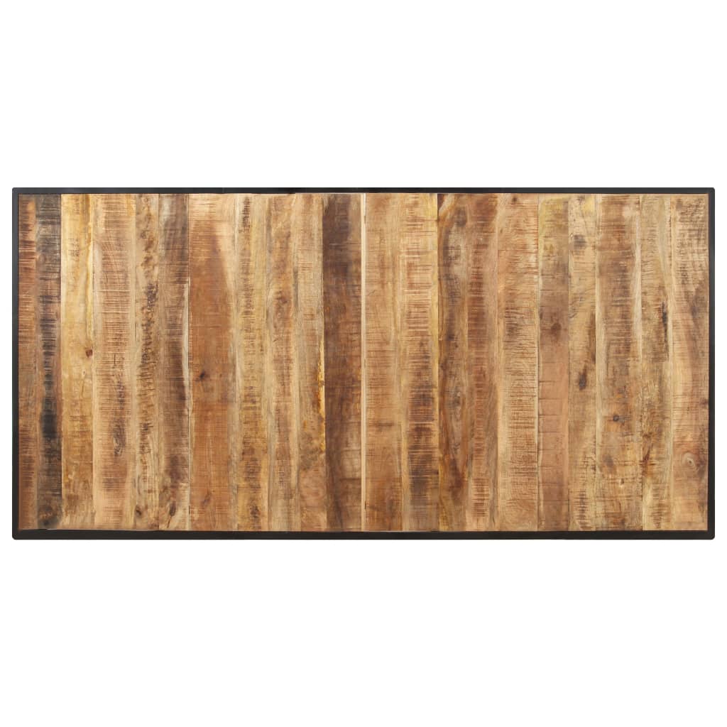 Mesa de jantar 160 cm madeira de mangueira áspera