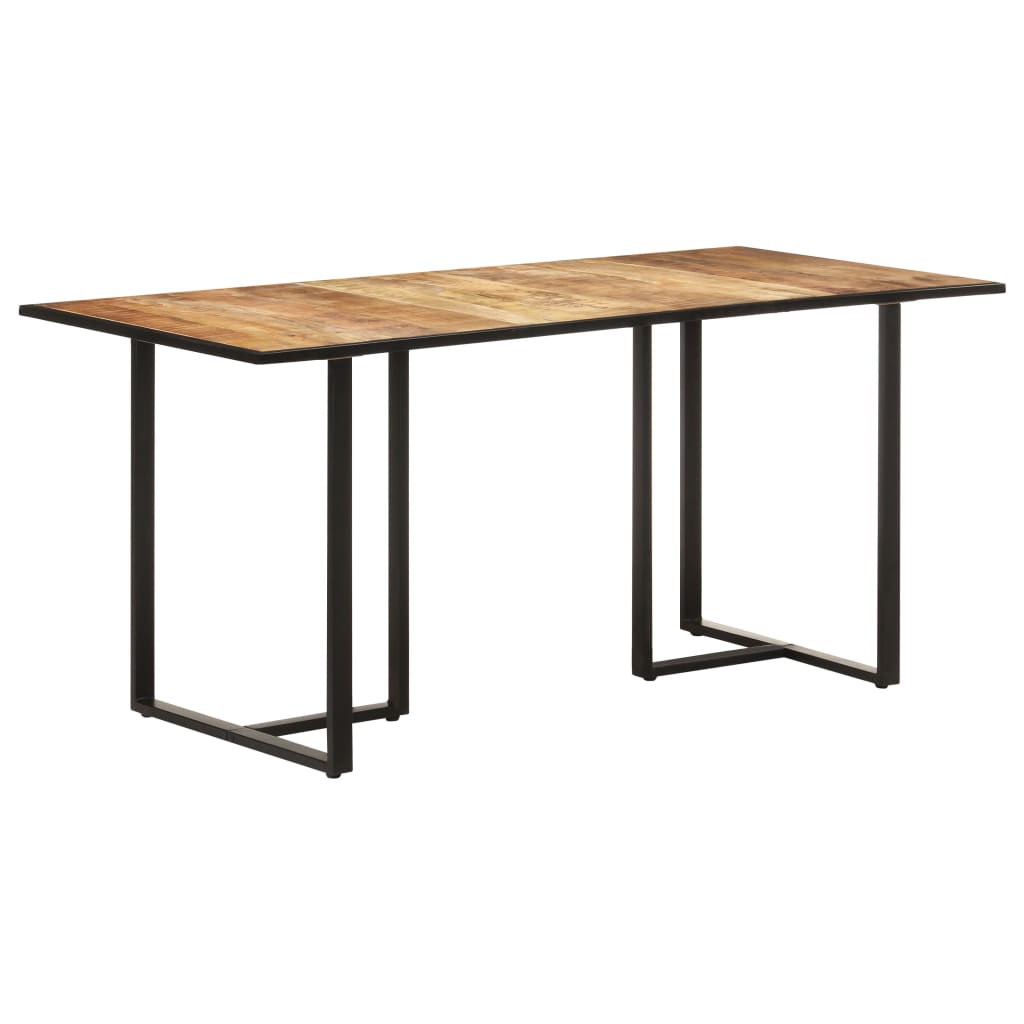 Mesa de jantar 160 cm madeira de mangueira áspera