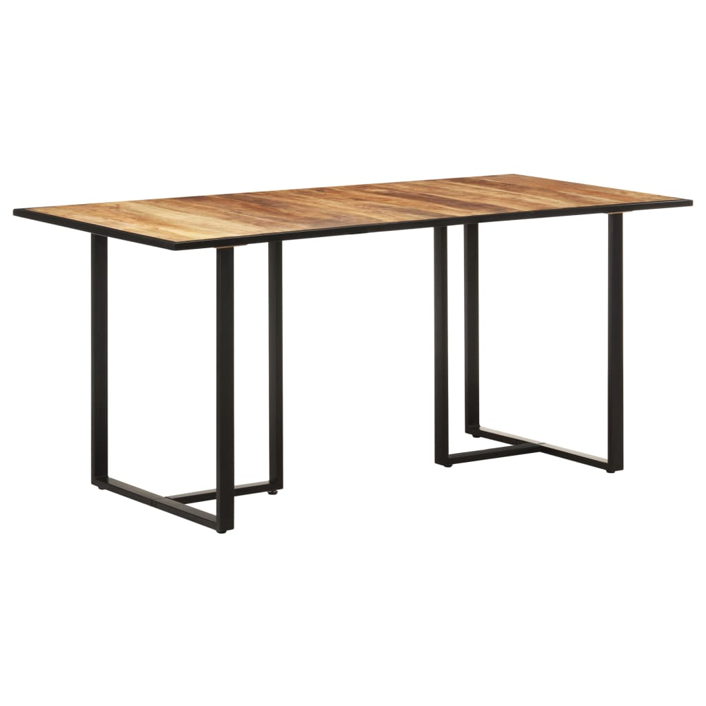 Mesa de jantar 160 cm madeira de mangueira áspera