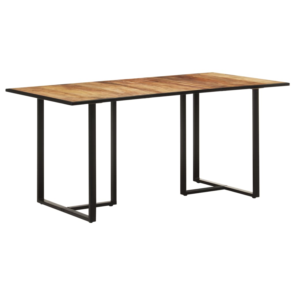 Mesa de jantar 160 cm madeira de mangueira áspera