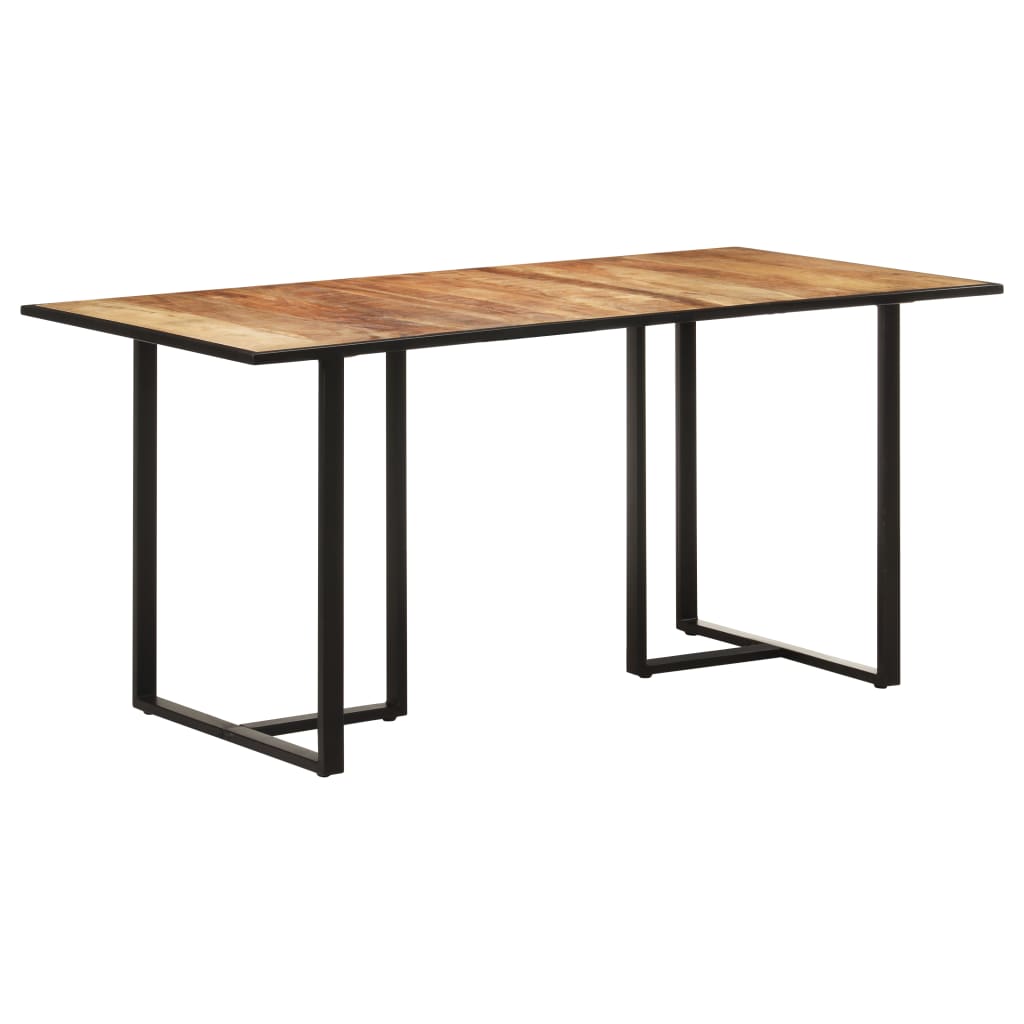Mesa de jantar 160 cm madeira de mangueira áspera