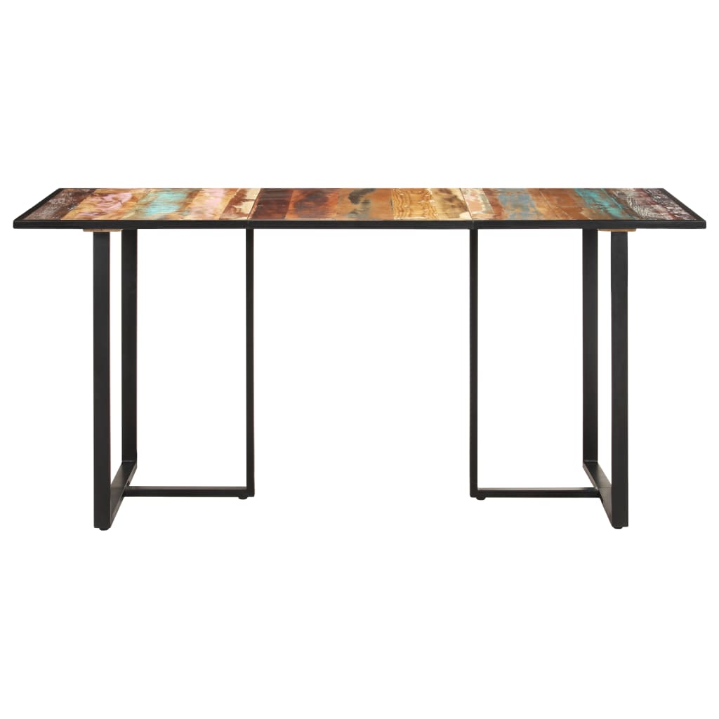 Mesa de jantar 160 cm madeira recuperada maciça
