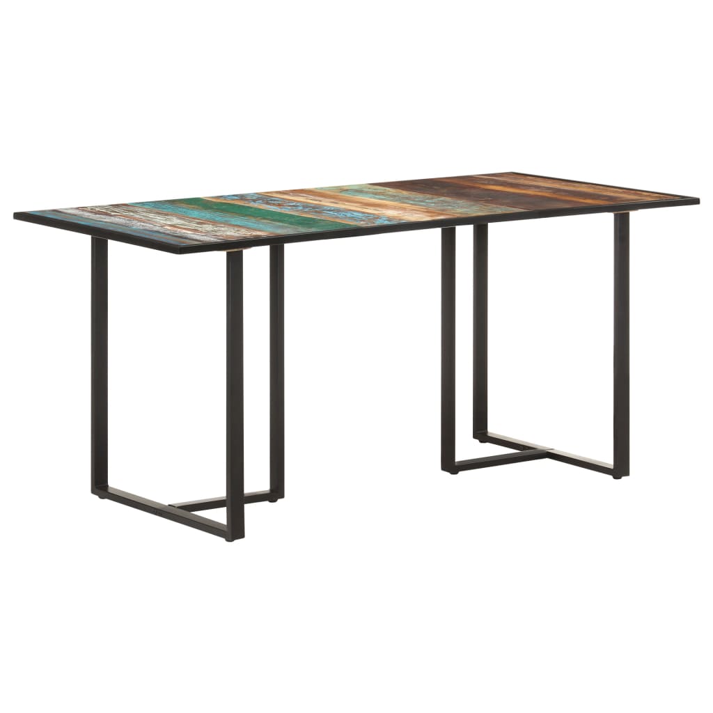 Mesa de jantar 160 cm madeira recuperada maciça