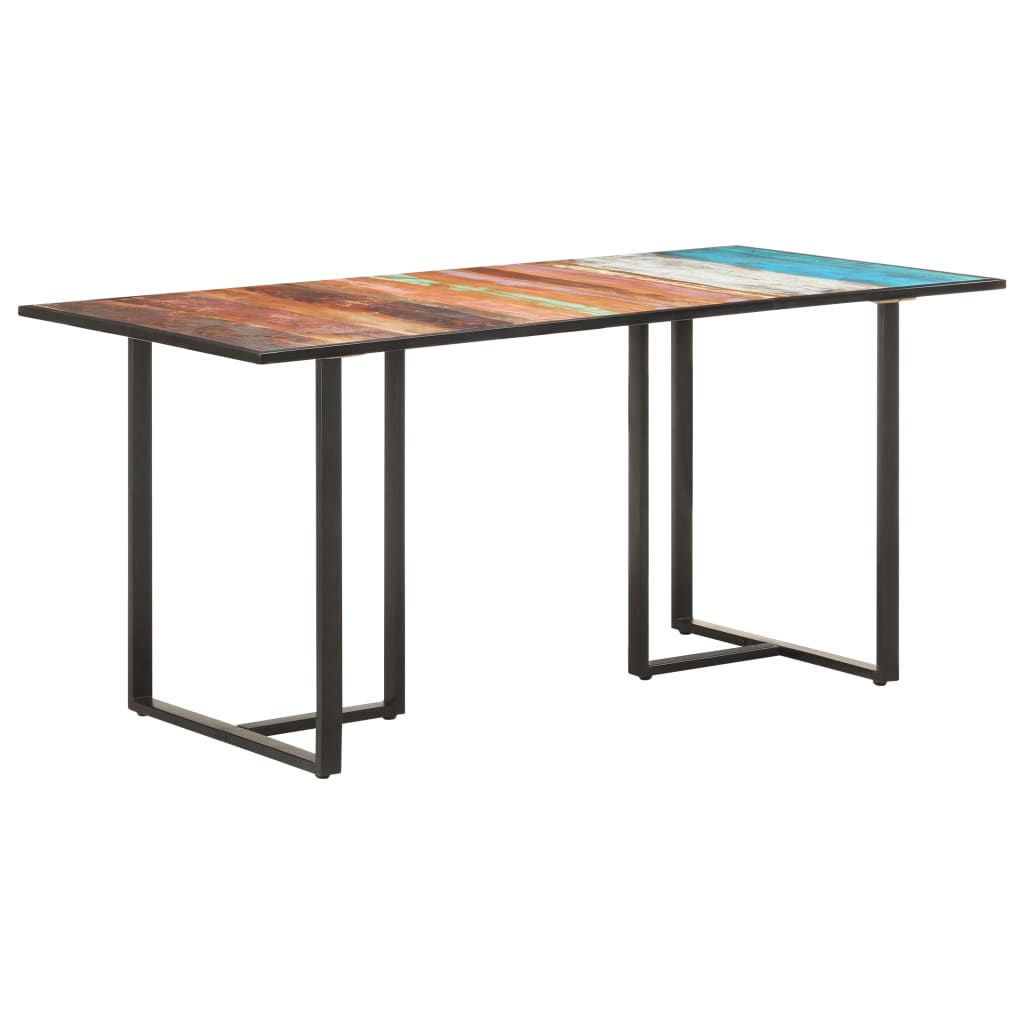Mesa de jantar 160 cm madeira recuperada maciça