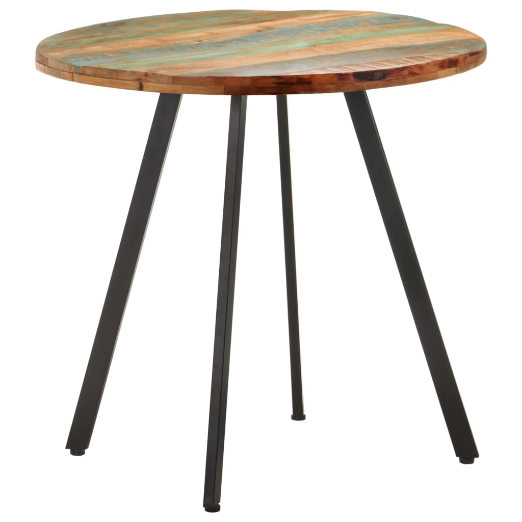 Mesa de jantar 80 cm madeira recuperada maciça