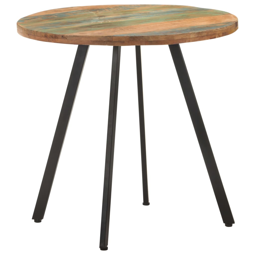 Mesa de jantar 80 cm madeira recuperada maciça