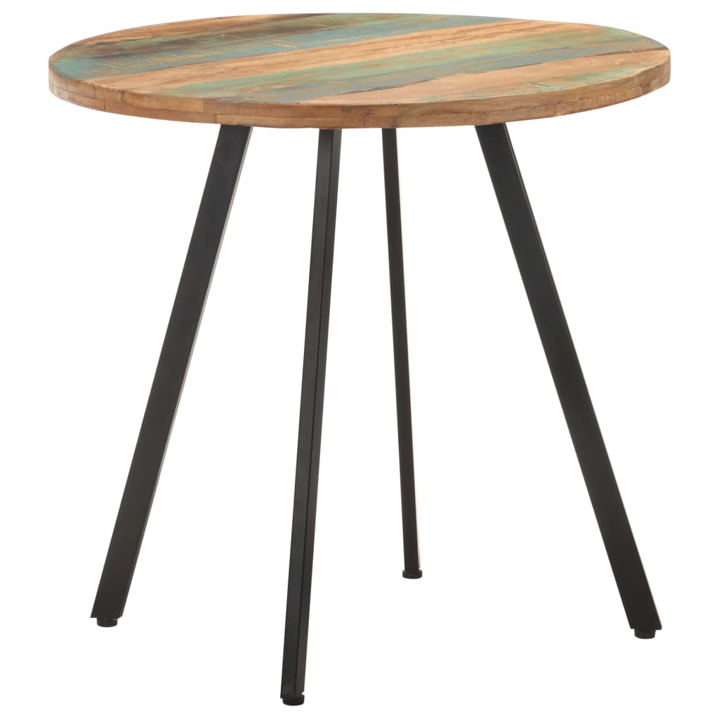 Mesa de jantar 80 cm madeira recuperada maciça