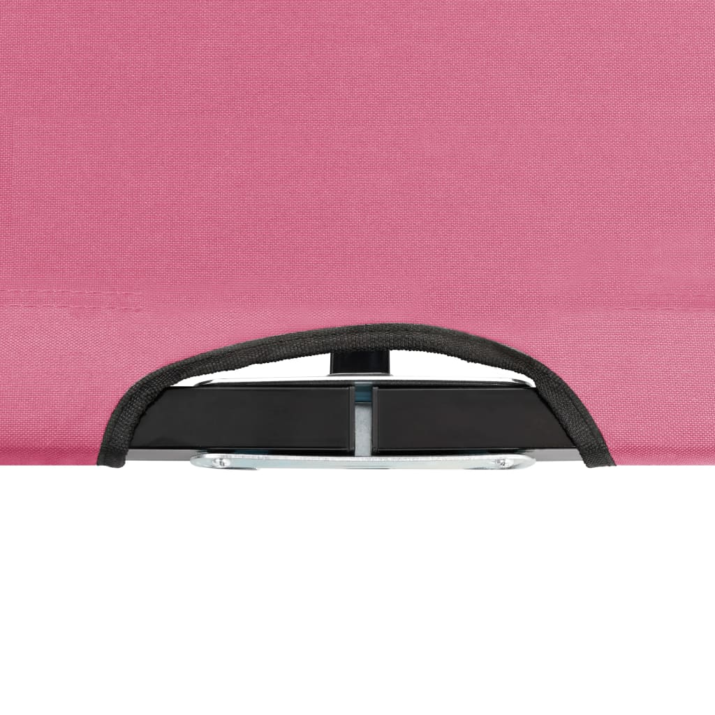Espreguiçadeira/cama dobrável para 2 pessoas aço cor-de-rosa