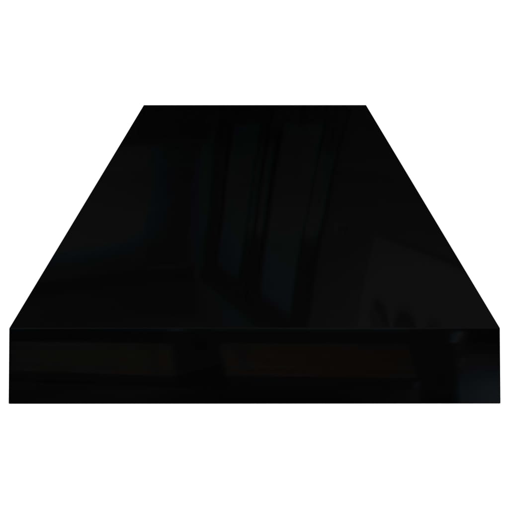 Prateleira de parede suspensa 80x23,5x3,8 cm MDF preto
