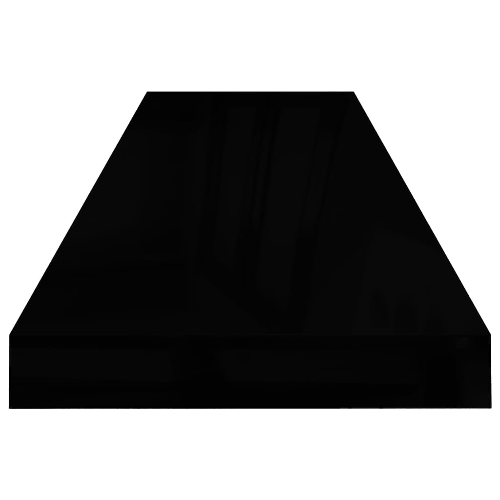 Prateleira de parede suspensa 90x23,5x3,8 cm MDF preto