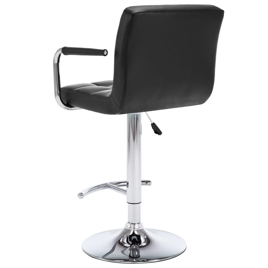 Bancos de bar 2 pcs couro artificial preto
