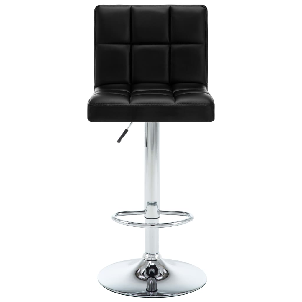 Bancos de bar 2 pcs couro artificial preto