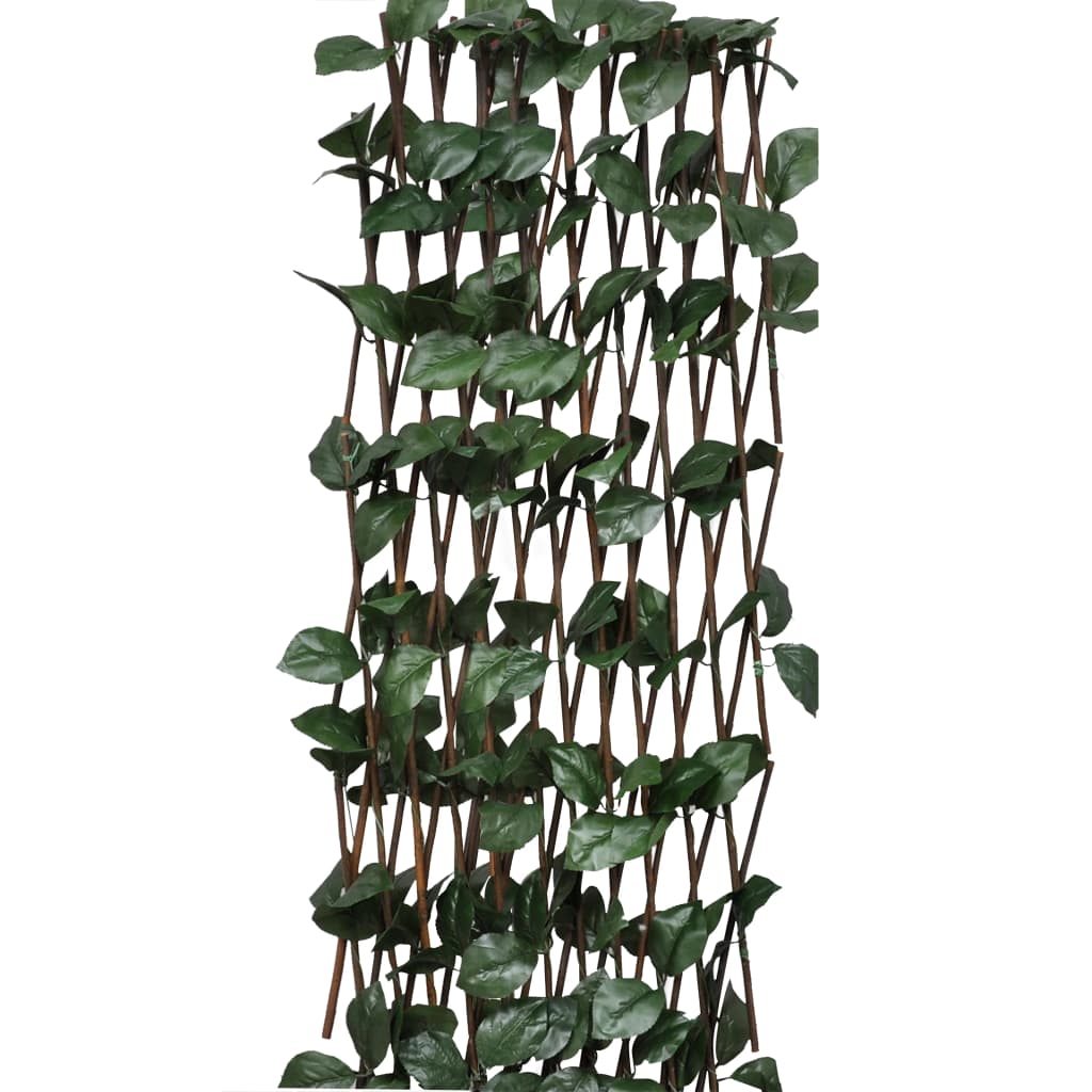 Cercas treliça salgueiro c/ folhas artificiais 5 pcs 180x30cm