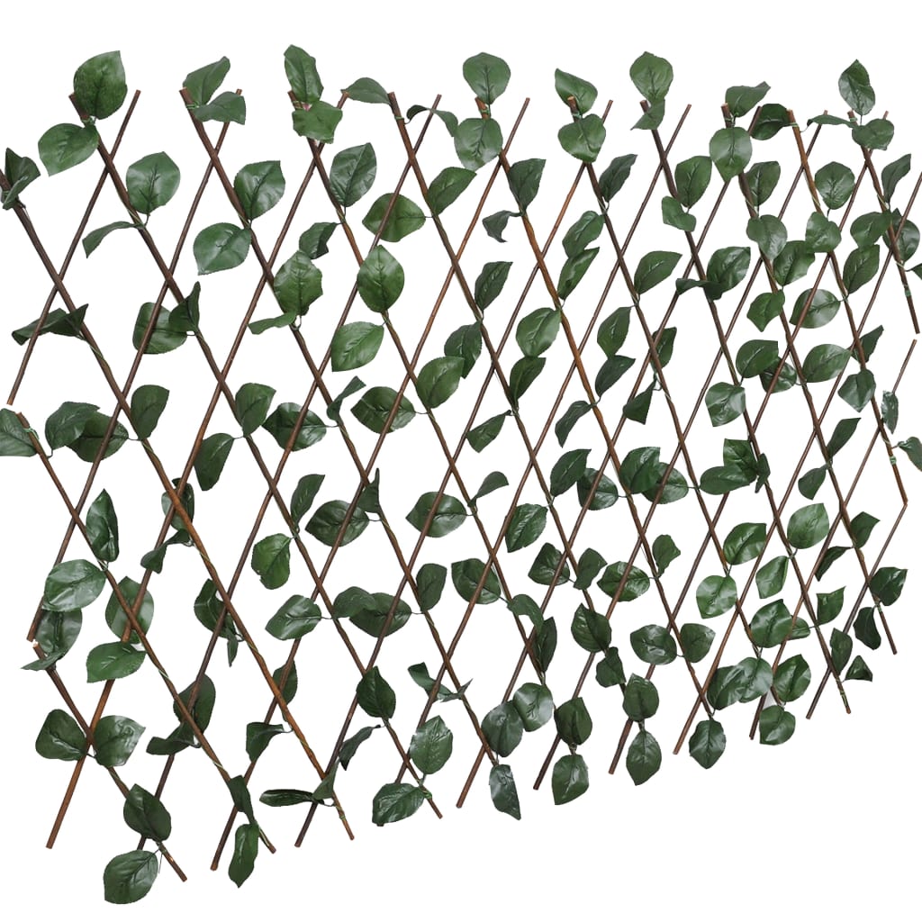 Cercas treliça salgueiro c/ folhas artificiais 5 pcs 180x60cm