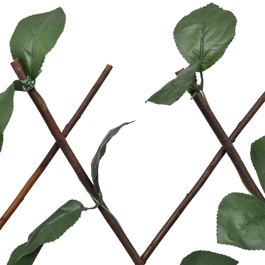 Cercas treliça salgueiro c/ folhas artificiais 5 pcs 180x60cm