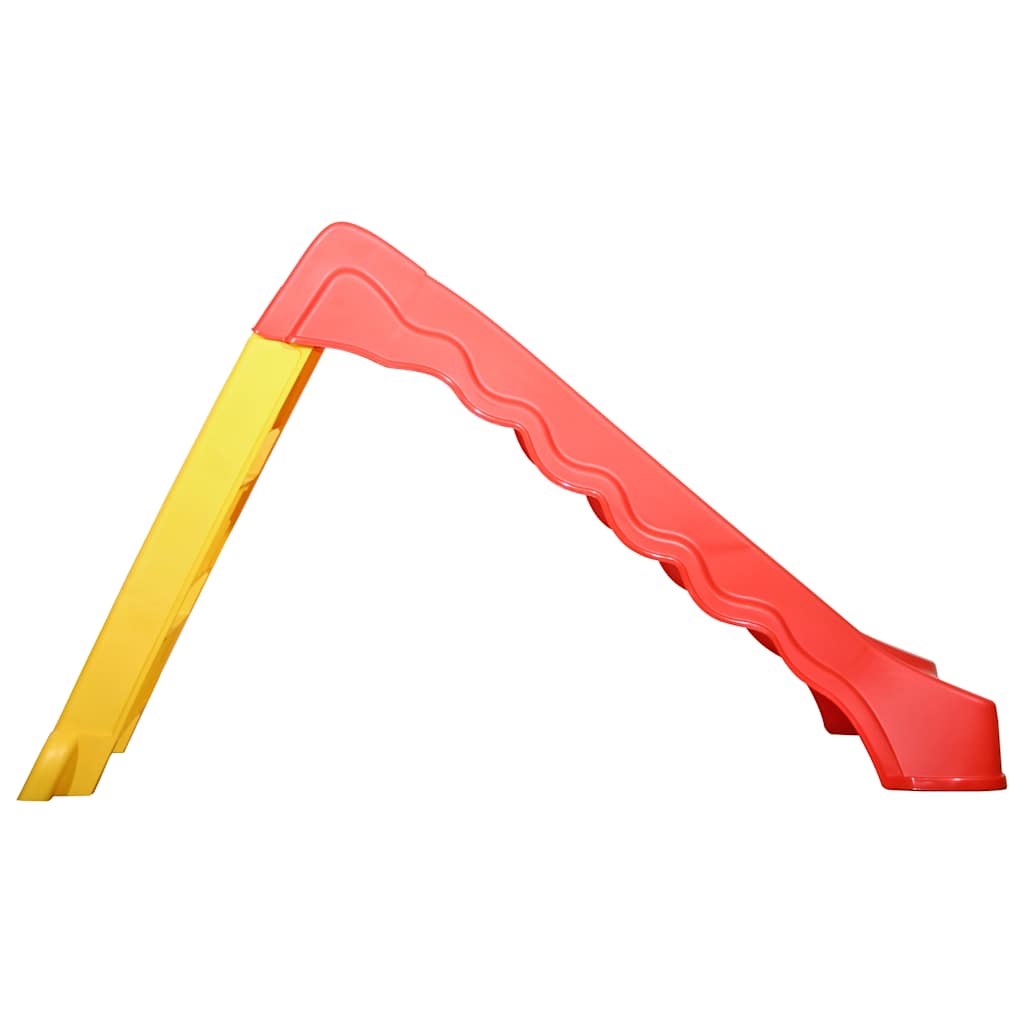 Escorrega dobrável infantil interior/exterior vermelho/amarelo