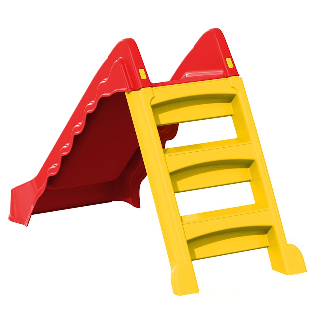 Escorrega dobrável infantil interior/exterior vermelho/amarelo