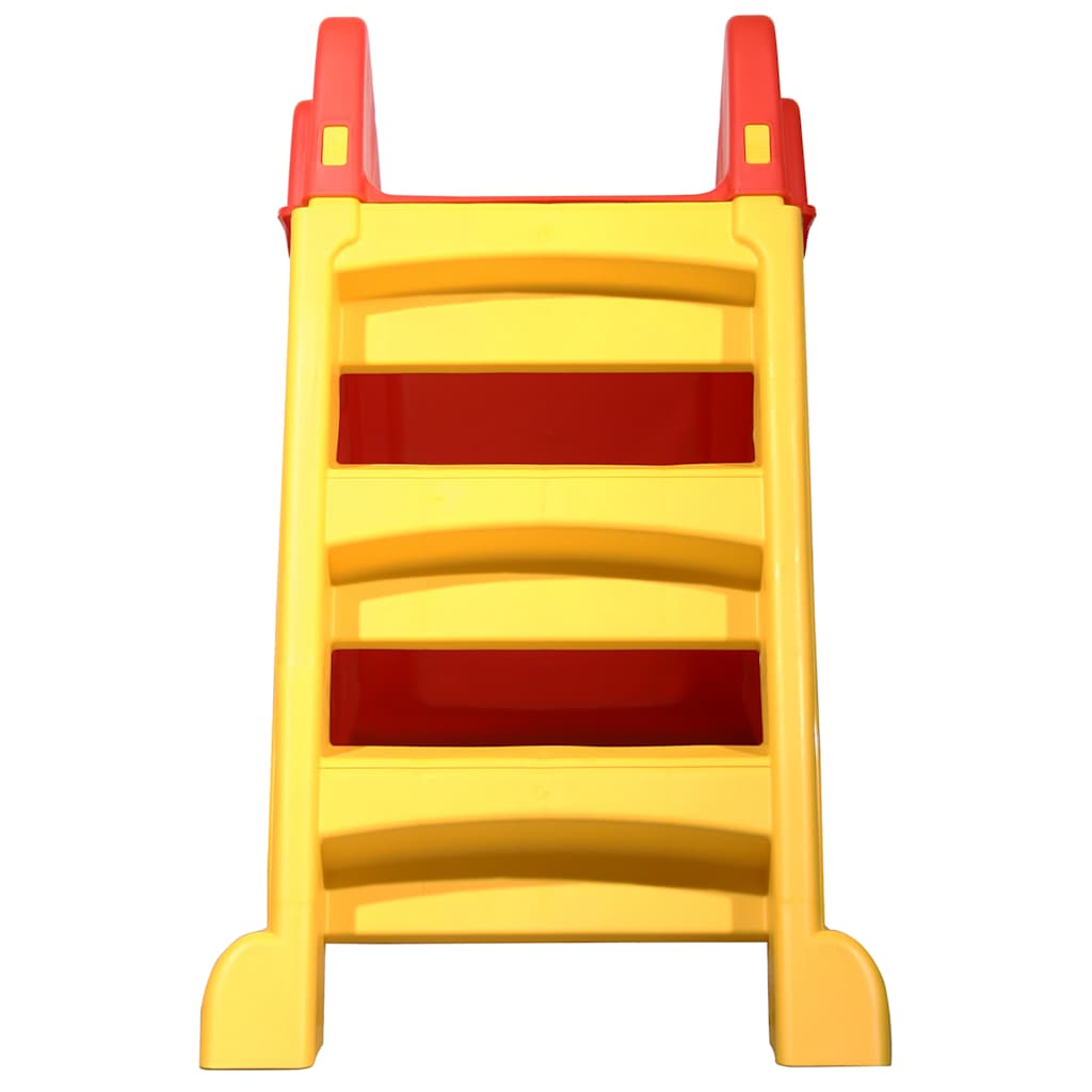 Escorrega dobrável infantil interior/exterior vermelho/amarelo