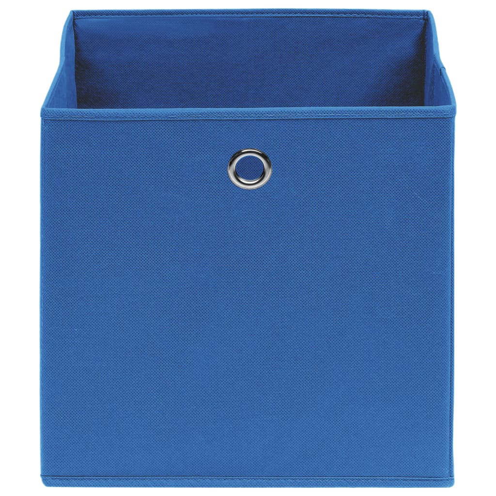 Caixas arrumação 4 pcs 28x28x28 cm tecido-não-tecido azul