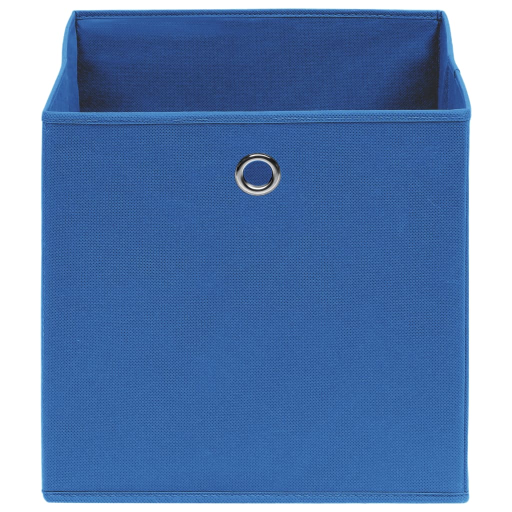 Caixas arrumação 10 pcs 28x28x28 cm tecido-não-tecido azul