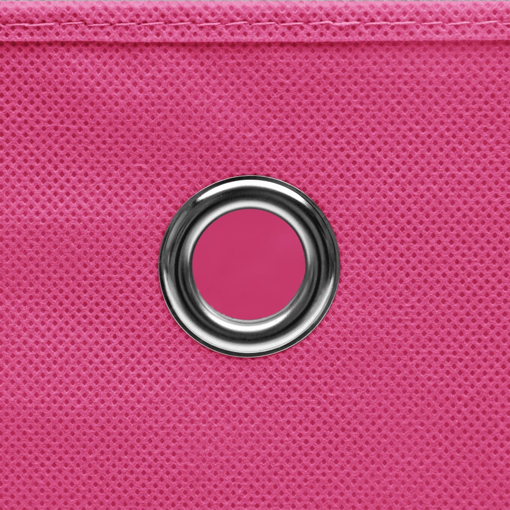 Caixas arrumação 4 pcs 28x28x28 cm tecido-não-tecido rosa