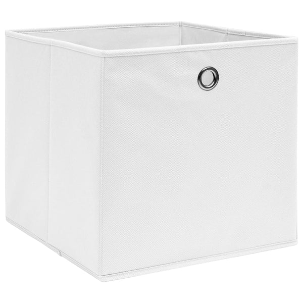 Caixas arrumação 4 pcs 28x28x28 cm tecido-não-tecido branco