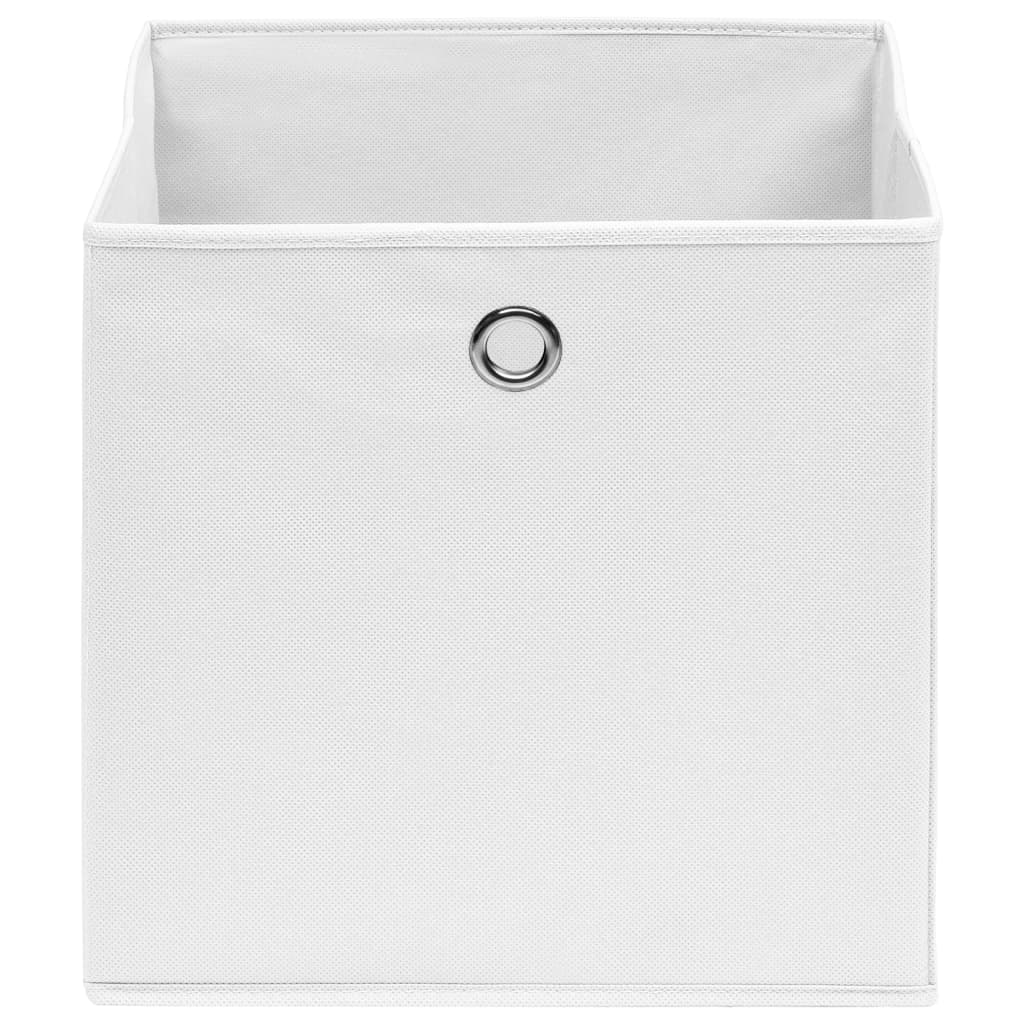 Caixas arrumação 4 pcs 28x28x28 cm tecido-não-tecido branco