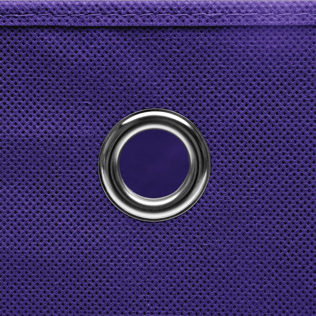 Caixas de arrumação com tampas 4 pcs 28x28x28 cm roxo