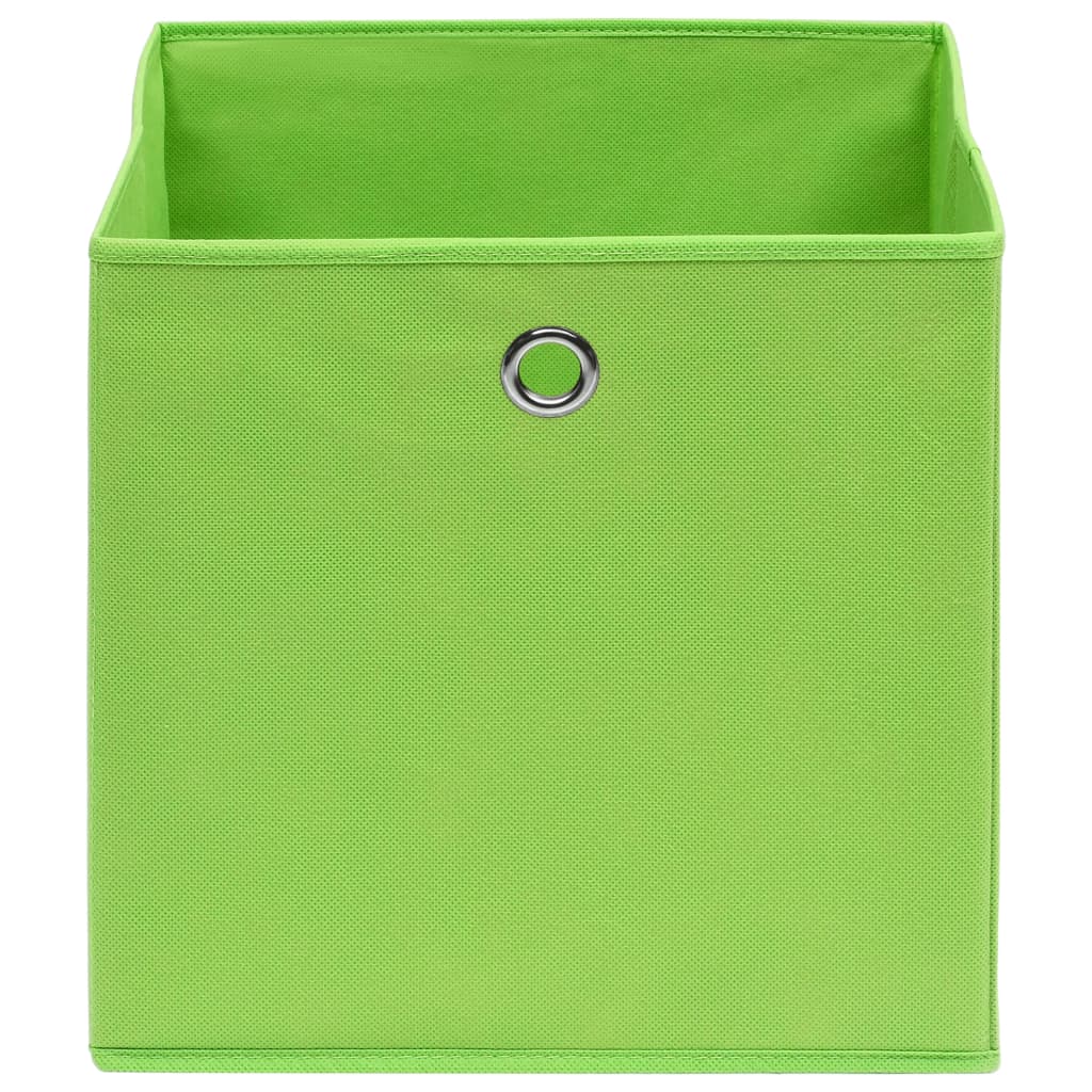 Caixas arrumação 10 pcs 28x28x28 cm tecido-não-tecido verde