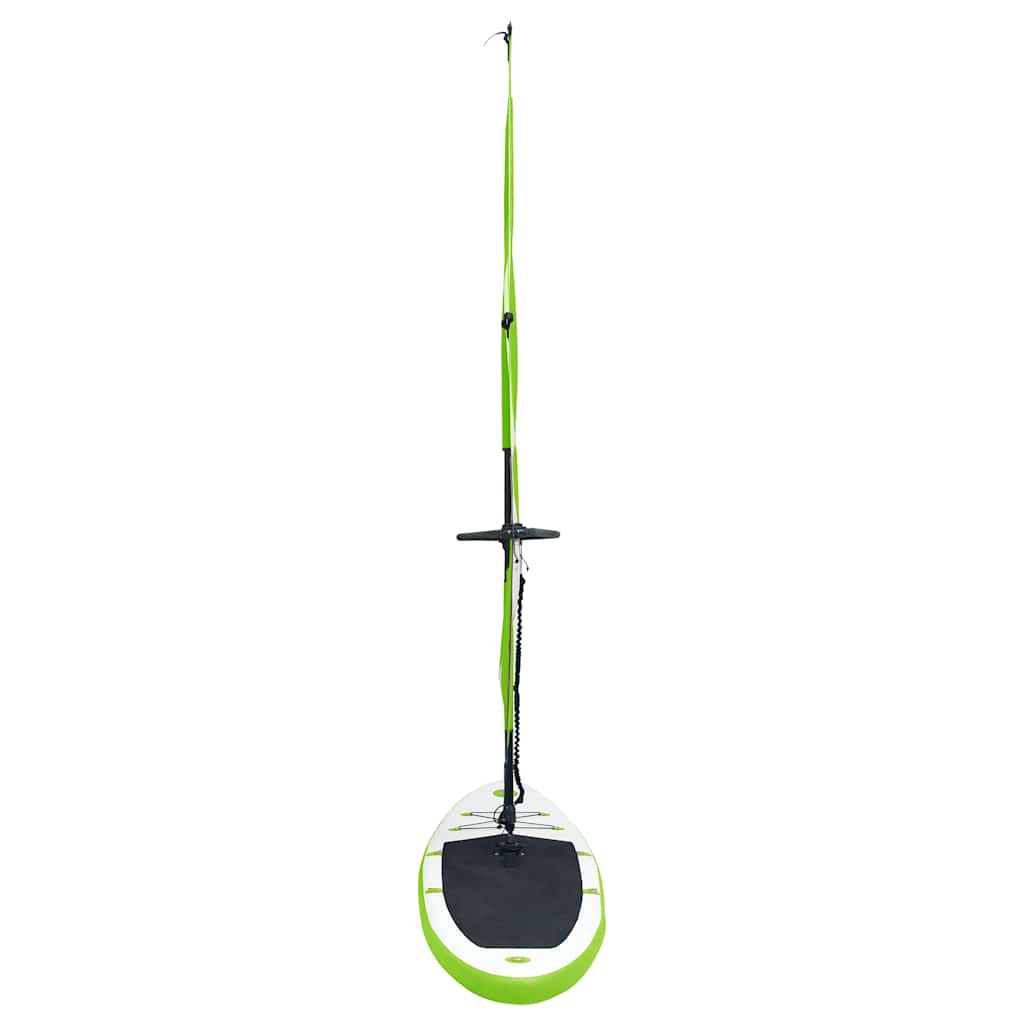 Conjunto prancha paddle SUP insuflável c/ vela verde/branco