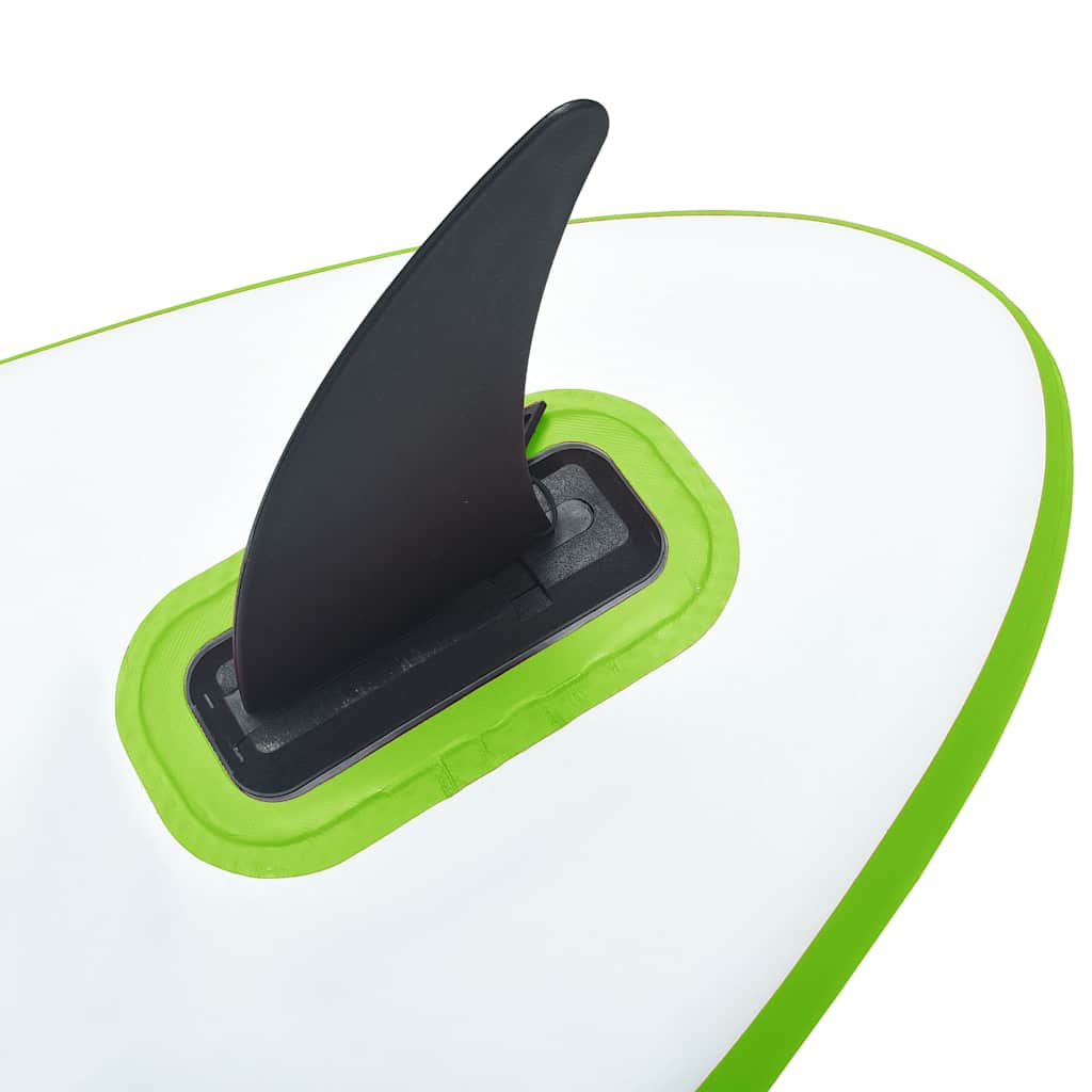 Conjunto prancha paddle SUP insuflável c/ vela verde/branco