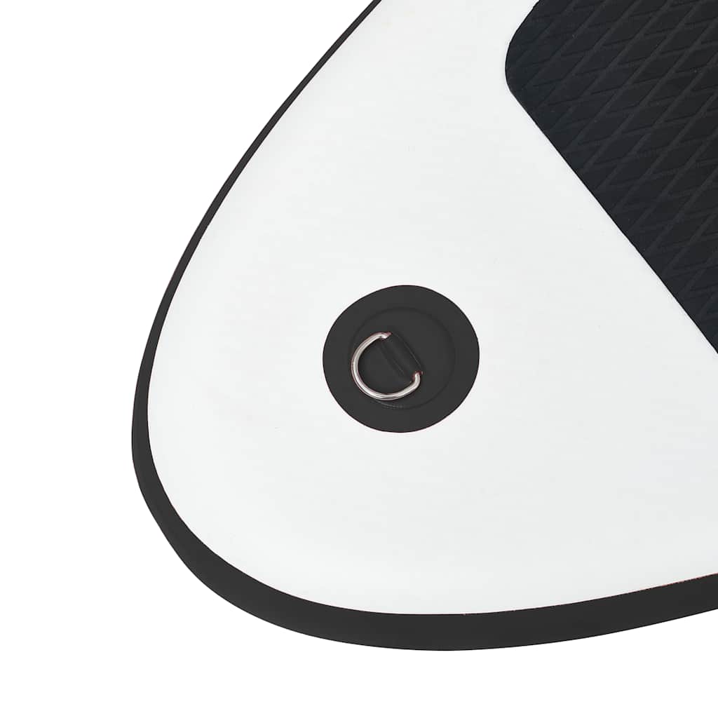 Conjunto prancha paddle SUP insuflável c/ vela preto/branco