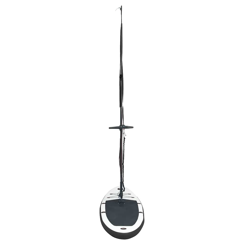Conjunto prancha paddle SUP insuflável c/ vela preto/branco