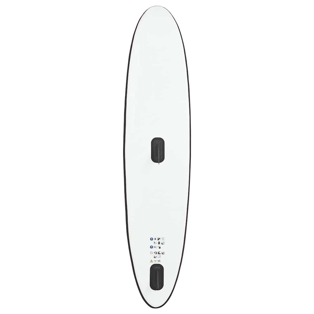 Conjunto prancha paddle SUP insuflável c/ vela preto/branco