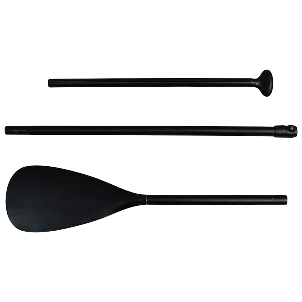 Conjunto prancha paddle SUP insuflável c/ vela preto/branco