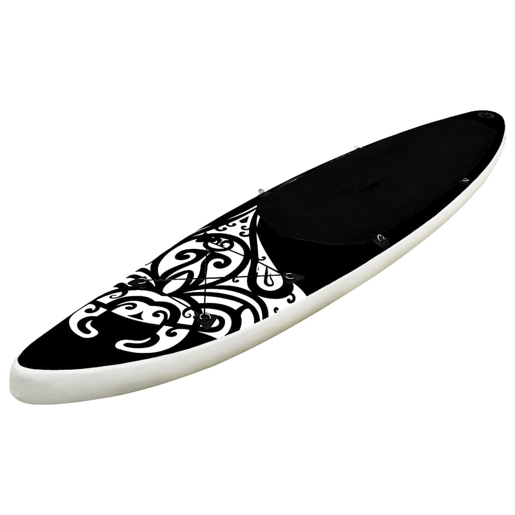 Conjunto prancha de paddle SUP insuflável 305x76x15 cm preto
