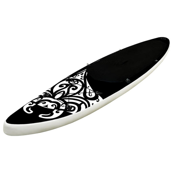 Conjunto prancha de paddle SUP insuflável 305x76x15 cm preto