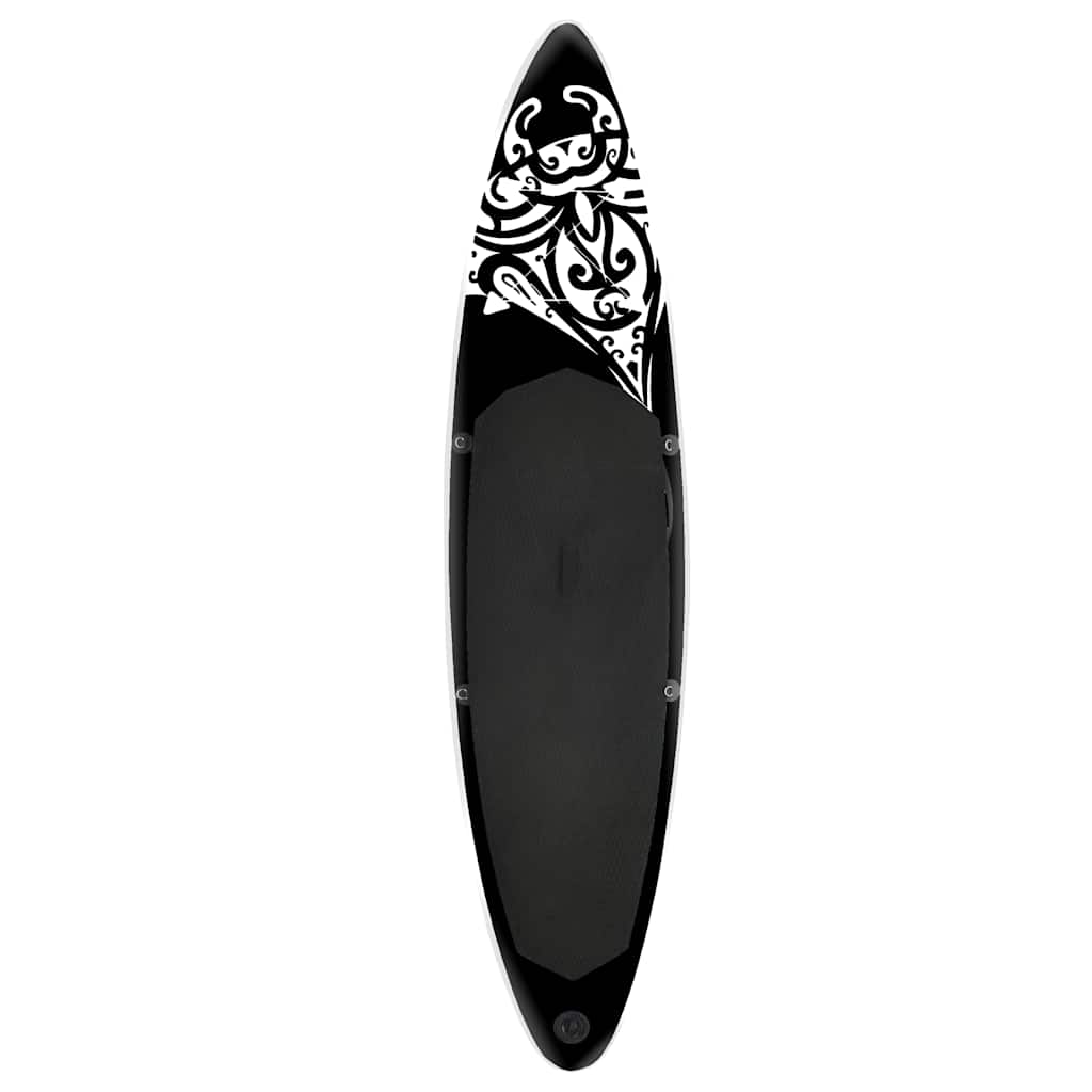 Conjunto prancha de paddle SUP insuflável 305x76x15 cm preto