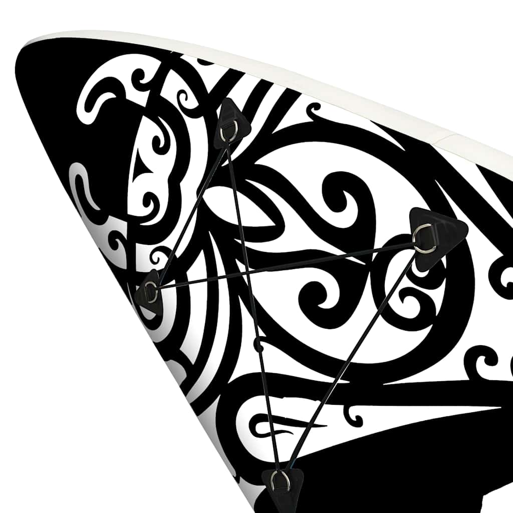 Conjunto prancha de paddle SUP insuflável 305x76x15 cm preto